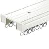 Curtain Track Aluminium Alloy Heavy Duty Ceiling Curtain Track System with Silent Rollers Double Rails 3.3-16.4ft for Living Room Bedroom Balcony Bay Window view 1