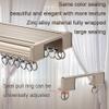 Curtain Track Aluminium Alloy Heavy Duty Ceiling Curtain Track System with Silent Rollers Double Rails 3.3-16.4ft for Living Room Bedroom Balcony Bay Window view 3