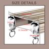 Curtain Track Aluminium Alloy Heavy Duty Ceiling Curtain Track System with Silent Rollers Double Rails 3.3-16.4ft for Living Room Bedroom Balcony Bay Window view 4