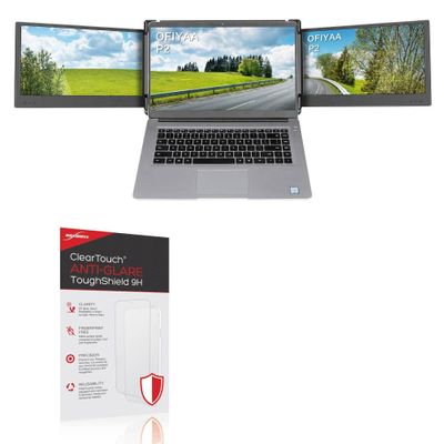 BoxWave Screen Protector Compatible with ALLVIA OFIYAA P2 Portable Monitor (12 in) - ClearTouch Anti-Glare ToughShield 9H (2-Pack), Anti-Glare 9H Tough Flexible Film Screen Protector