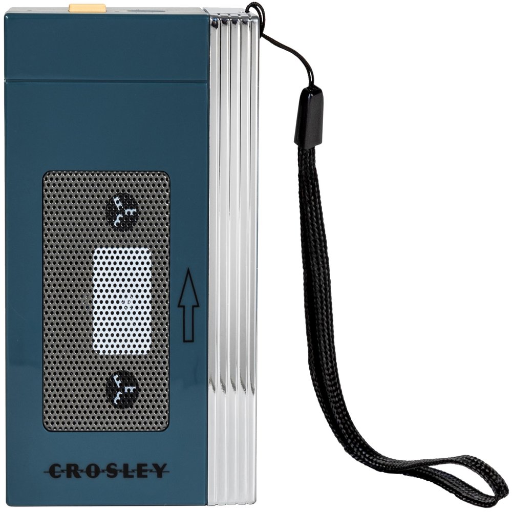 Crosley CR3047A-TL Mini Retro 80's Portable Bluetooth Speaker, Wireless with Microphone, Vintage, Teal