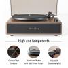 Crosley CR6046A-WAGL Stave 2-Speed Bluetooth Record Player Turntable with Built-in Speakers, Walnut view 3