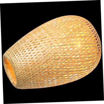 DECHOUS Rustic Lampshade Woven Lamp Shades for Ceiling Lights Asian Style Hanging Woven Lamp Cover