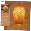 DECHOUS Rustic Lampshade Woven Lamp Shades for Ceiling Lights Asian Style Hanging Woven Lamp Cover view 2
