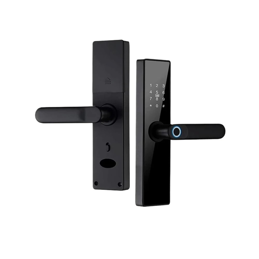 KIEEQGAK TUYA Electronic LockWiFi Smart Door LockFingerprint LockPassword IC Card Key USB Charging Smart Home(160,Red Bronze)