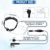 5 Pack Tactical Throat Mic Headset Earpiece for Baofeng UV5R UV5R+ UV-82 UV-82HP BF-888S Walkie Talkie Acoutic Tube Earpiece PTT for Kenwood 2 Way Radio view 2