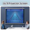 60'' 16:9 Projection Screen Foldable, Portable Projector Movie Screen Manual, for Home Theater Presentation Education Outdoor Indoor view 4