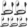 5 Pack XPR3300e XPR3500e 2-Wire Covert Acoustic Tube Surveillance Earpiece with Big PTT Mic for Motorola Two Way Radio XPR3500 XPR3000 XPR3300 dp2400 XIR DP DEP MTP Series Walkie Talkie view 1