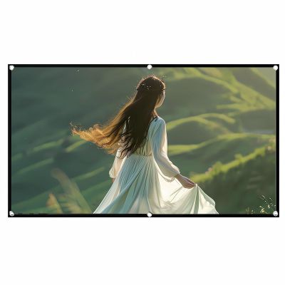 16:9 Projector Screen 130 Inch, Portable Foldable Projection Screen Anti-Crease Movies Screen for Home Outdoor Indoor Theater(130in(290x160cm))
