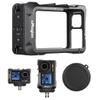 Metal Protective Case Cage & Lens Cap for DJI Action 5 Pro/4/3, Camera Expansion Adapter Horizontal and Vertical Shooting Mount Aluminum Alloy Housing Frame Cover Shell for Action 5 Pro/4/3 view 1