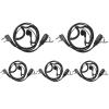 5 Pack 2-Pin Swivel G Shape Earpiece Headset with Mic Ptt for Baofeng UV-5R BF-888S BF-F8HP UV-82 UV-82HP Ear Piece Headset Mic for Kenwood TK-2107 TK-3107 Walkie Talkie view 1