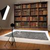 15X10ft Brown Bookshelf Backdrop Retro Library Office Study Bookshelf Scene Photography Backdrop Home Office Video Conference Background Classic Books Background Photo Booth Prop view 3