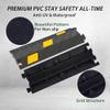 6 Packs Cable Ramp Cord Protector,17" PVC Cord Cover Cable Protector Ramps 1 Channel with 22046 lbs Load Capacity and Yellow Tape for Caution view 4