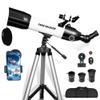 FREE SOLDIER Telescope 80mm Aperture 500mm Refractor Telescope for Adults High Powered - Professional Astronomical Refracting Telescope for Beginners White view 1