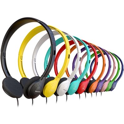 20 Pack Bulk Wired Headphones, On Ear with 3.5mm Jack, 4ft Tangle Free Cable, Comfortable Fit, Affordable and Cost Effective, Ideal for School Classroom Testing Students Events Groups, Mix