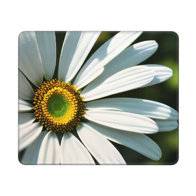 Mouses Pad Daisy Mouses Mat Washable Mousepad with Anti-Slip Rubber Base Computer Keyboard Mat Desktop Protector Mat Small Desk Pad for Lapto Home Office