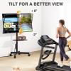 TVON Mobile TV Stand with Power Outlet, Tilt Rolling TV Cart for 23-65 Inch LCD LED OLED Flat Curved Screen TVs up to 88 lbs, Height Adjustment Portable TV Stand on Wheels, Max VESA 400x400mm view 2