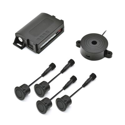 Promata PS02 Car Rear Parking Sensor Kit with Buzzer,4 58KHz OE Standard Sensors,Auto Tow-Bar Recognition and Self Test Function,Detection Range(0~59 inch)