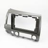 Car Front Side Air Outlet Vent Frame Trim Compatib 9 Inch 10 Inch Car Frame Fascia Adapter Android Radio Dash Fitting Panel Kit/Fit for Honda Civic G8 2006-2011 ABS Silver Car Stereo Radio Fascia Bez view 3