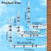 Antenna Mount for Long Wall - Long Eaves Mast Mounting Bracket Kit with 90 Degree Elbows, Extend Pipes, Link Adapters, Screws, Ideal for Outdoor TV Antennas, Starlink Satellite Dishes etc. view 4