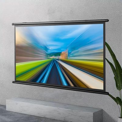 16:9 Projector Screen 30" 40" 50" 60" 72" Manual Pull Down Projection Screen 4K HD Home Theater Movie Screen for Home Office Outdoor Indoor(72 Inch 16:9)