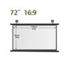 16:9 Projector Screen 30" 40" 50" 60" 72" Manual Pull Down Projection Screen 4K HD Home Theater Movie Screen for Home Office Outdoor Indoor(72 Inch 16:9) view 2