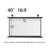 Portable Projector Screen, 30" 40" 50" 60" 72" Wall Mounted Projection Screen, HD 4K Manual Movie Screen for Home Theater Indoor Outdoor, Anti-Crease(40 Inch 16:9) view 2