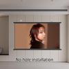 Portable Projector Screen, 30" 40" 50" 60" 72" Wall Mounted Projection Screen, HD 4K Manual Movie Screen for Home Theater Indoor Outdoor, Anti-Crease(40 Inch 16:9) view 3