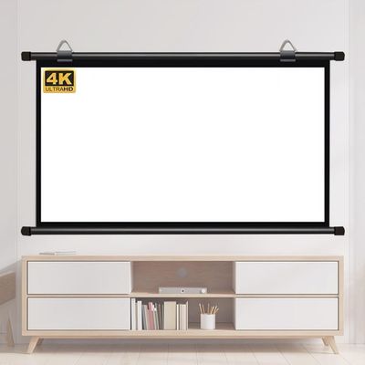 Portable Projector Screen, 30" 40" 50" 60" 72" Wall Mounted Projection Screen, HD 4K Manual Movie Screen for Home Theater Indoor Outdoor, Anti-Crease(30 Inch 16:9)