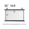 Portable Projector Screen, 30" 40" 50" 60" 72" Wall Mounted Projection Screen, HD 4K Manual Movie Screen for Home Theater Indoor Outdoor, Anti-Crease(30 Inch 16:9) view 2
