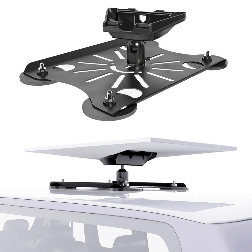 Adjustable Starlink Gen 3 Roof Mount, Ybervont Starlink Magnet Mounting Kit Gen 3, Magnetic Mount for Starlink Internet Kit Satellite with Adjustable Pan-Tilt