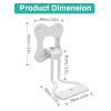 LICAEVEY Speaker Wall Mount Bracket, Rotatable Stable Thicken Metal Space Saving Speaker Accessory for (Black and White) (White) view 2