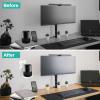 LICAEVEY Speaker Wall Mount Bracket, Rotatable Stable Thicken Metal Space Saving Speaker Accessory for (Black and White) (White) view 4