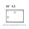 Portable Projector Screen, 30" 40" 50" 60" 72" Wall Mounted Projection Screen, HD 4K Manual Movie Screen for Home Theater Indoor Outdoor, Anti-Crease(50 Inch 4:3) view 2
