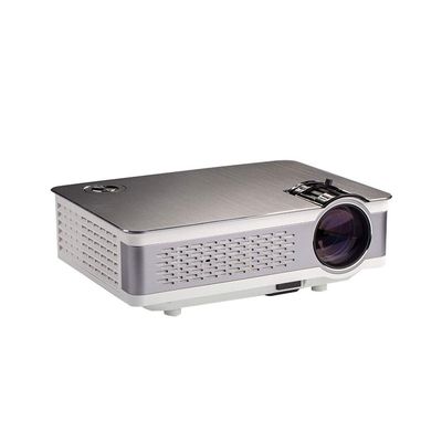 Mini Projector 1080p LED Portable Video Projector 3800 Lux 200-inch Image Display Suitable for Business Presentation Full HD Home Theater Support HDMI AV VGA USB Etc. (Color : Grey) (Gray )
