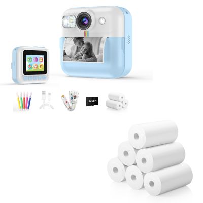 Kids Instant Print Camera*1 & 6 Rolls Print Paper*1