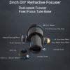 2inch 1:10 Dual-Speed Refractor Focuser Fit for DIY No-Rack Fixed Base Refractive Astronomical Telescope Manual Focus w/1.25inch Adapter view 3