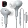 2-Pack USB C Headphones for iPhone 15 Pro 16 Pro Max, Magnetic Wired Earbuds Noise Isolation In-Ear Type C Earphones Microphone Volume Control for Samsung S24 S23 S22 S21 Ultra Z Flip Fold,Pixe 9 8 7a view 1