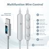 2-Pack USB C Headphones for iPhone 15 Pro 16 Pro Max, Magnetic Wired Earbuds Noise Isolation In-Ear Type C Earphones Microphone Volume Control for Samsung S24 S23 S22 S21 Ultra Z Flip Fold,Pixe 9 8 7a view 4