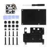 Aluminium Alloy Armor Case with Cooling Fan and Silicone Heatsinks Set for Raspberry Pi 5 Motherboards view 1