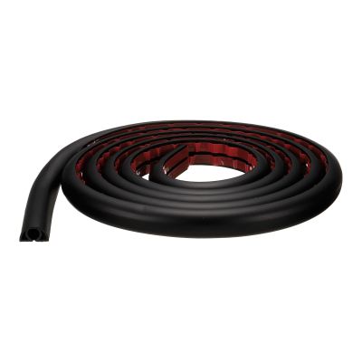 HARFINGTON 8ft Cord Cover Floor W0.3 x H0.3 Inner Channel PVC Hide Extension Cable Floor Wire Hider Wire Covers Protector for Prevent Cable Trips Cables Management, Black