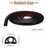 HARFINGTON 8ft Cord Cover Floor W0.3 x H0.3 Inner Channel PVC Hide Extension Cable Floor Wire Hider Wire Covers Protector for Prevent Cable Trips Cables Management, Black view 2