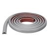 HARFINGTON 8ft Cord Cover Floor W0.3 x H0.3 Inner Channel PVC Hide Extension Cable Floor Wire Hider Wire Covers Protector for Prevent Cable Trips Cables Management, Grey view 1