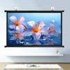 MUGVFVCSQ Projector Screen Manual Pull Down 30" 40" 50" 60" 72" Hanging Movie Screen 16:9 4:3 4K HD Projection Screen for Home Theater Office Game(4:3,40inch) view 1