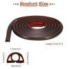 HARFINGTON 10ft Cord Cover Floor W0.3 x H0.3 Inner Channel PVC Hide Extension Cable Floor Wire Hider Wire Covers Protector for Prevent Cable Trips Cables Management, Wood Black view 2