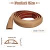 HARFINGTON 6ft Cord Cover Floor W0.55 x H0.28 Inner Channel PVC Hide Extension Cable Floor Wire Hider Wire Covers Protector for Prevent Cable Trips Cables Management, Brown view 2