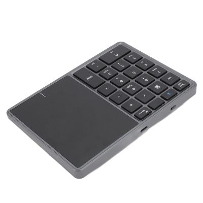 LICAEVEY Cordless Numeric Keypad, 22 Keys BT Number Pad with Touchpad, USB C Rechargeable Numeric Keypad, Support for Win, for Android, for OS X (Dark Gray)