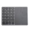 LICAEVEY Cordless Numeric Keypad, 22 Keys BT Number Pad with Touchpad, USB C Rechargeable Numeric Keypad, Support for Win, for Android, for OS X (Dark Gray) view 3