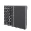 LICAEVEY Cordless Numeric Keypad, 22 Keys BT Number Pad with Touchpad, USB C Rechargeable Numeric Keypad, Support for Win, for Android, for OS X (Dark Gray) view 4