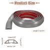 HARFINGTON 8ft Cord Cover Floor W0.55 x H0.28 Inner Channel PVC Hide Extension Cable Floor Wire Hider Wire Covers Protector for Prevent Cable Trips Cables Management, Wood Grey view 2